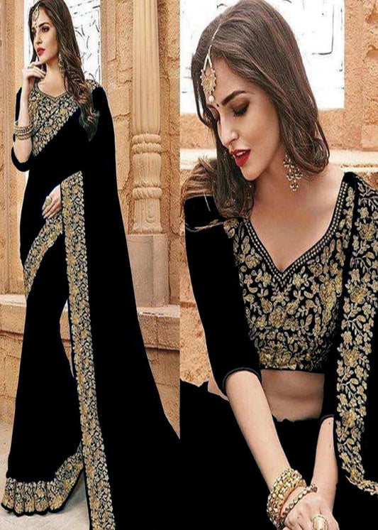 Indian chiffon style saree - Shiwani Apparels