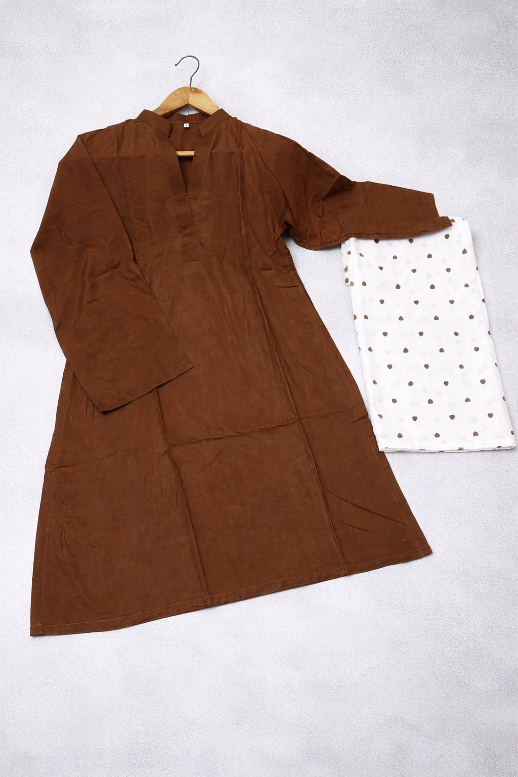 Heart Print Flapper Style V Neck Shirt with Pockets 2 Piece Set for Women