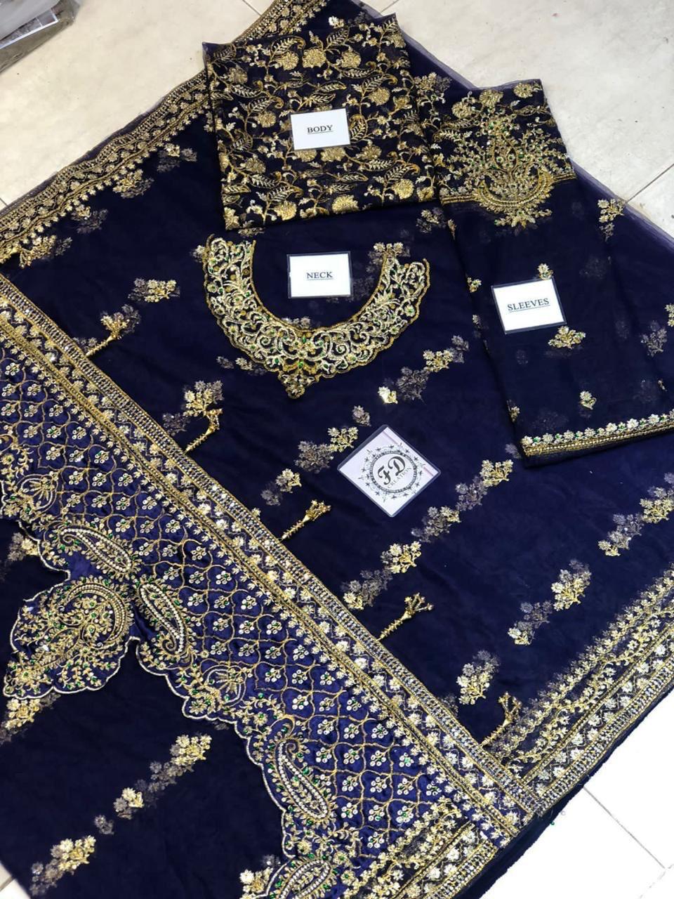 Maria b net saree - Shiwani Apparels