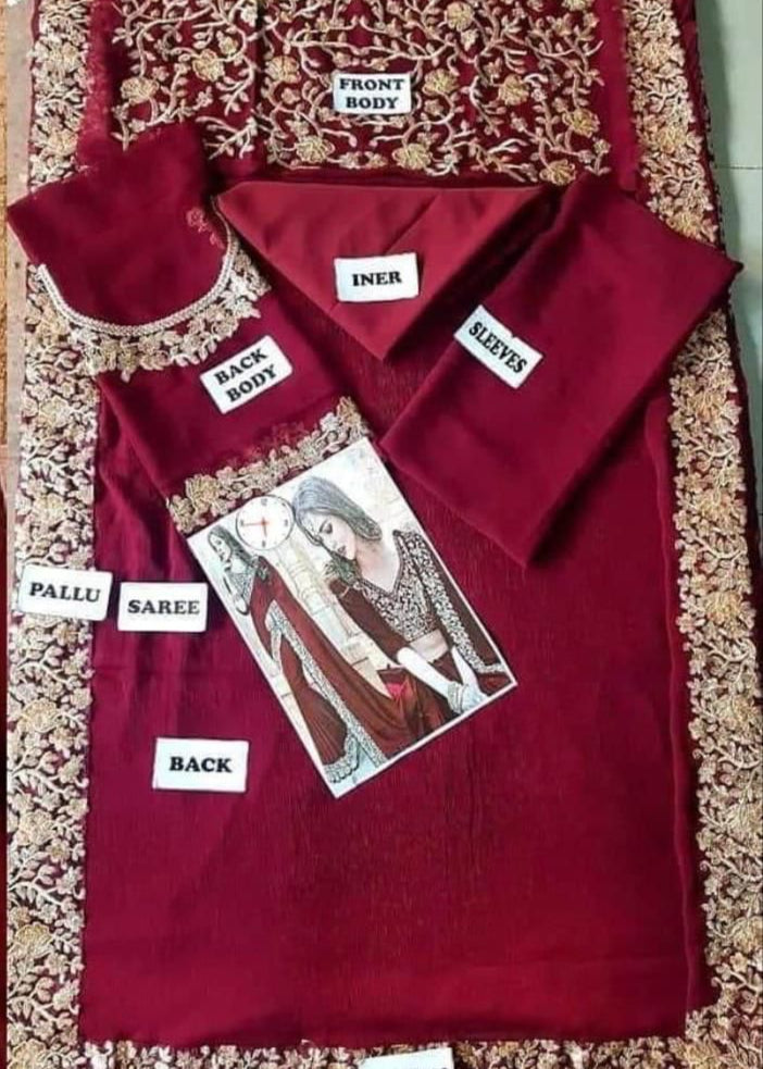 Indian chiffon style saree - Shiwani Apparels