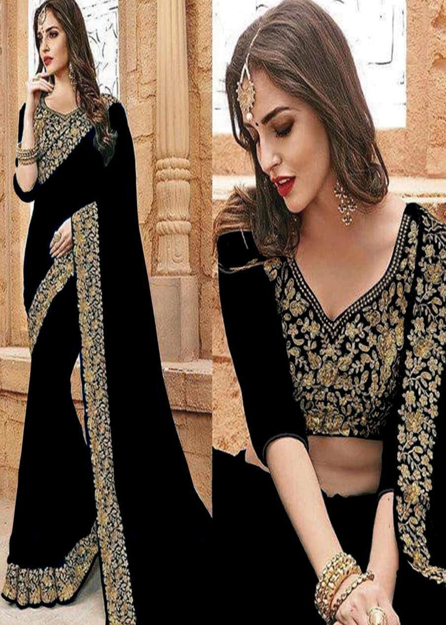Indian chiffon style saree - Shiwani Apparels