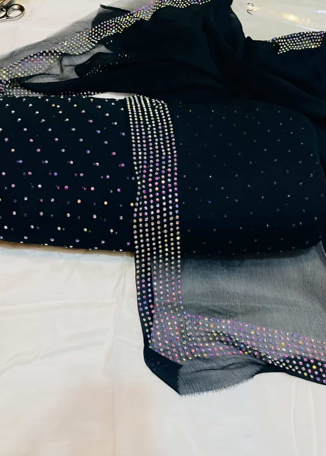 Diamond Stone Stitch Chiffon Suit - Shiwani Apparels