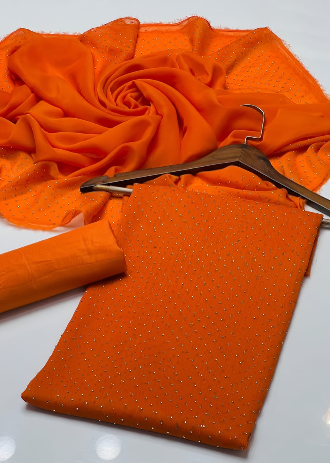 Diamond Stone Stitch Chiffon Suit - Shiwani Apparels