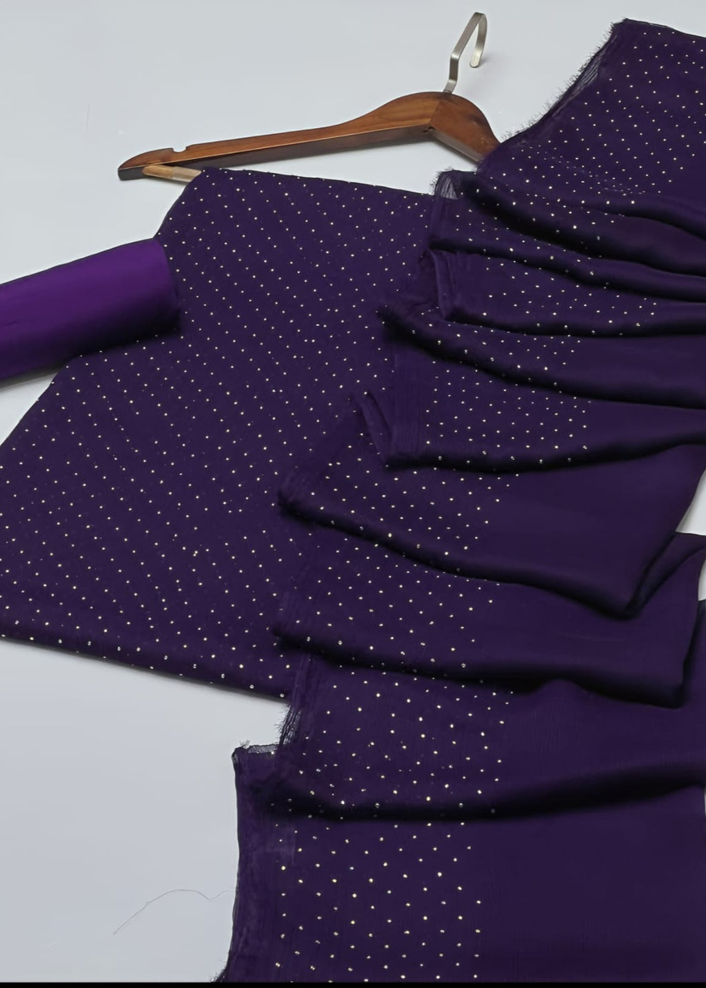 Diamond Stone Stitch Chiffon Suit - Shiwani Apparels