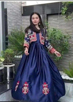 Embroidered Koti & Silk Maxi 2Piece Set