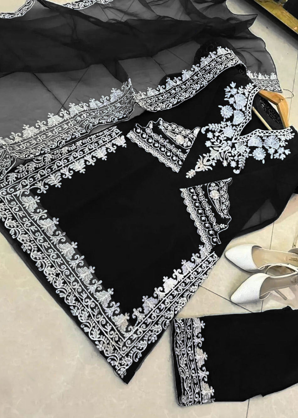Organza Embroidered Elegance Set