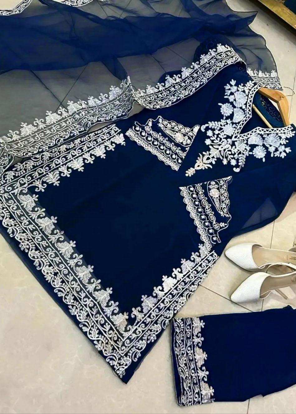 Organza Embroidered Elegance Set