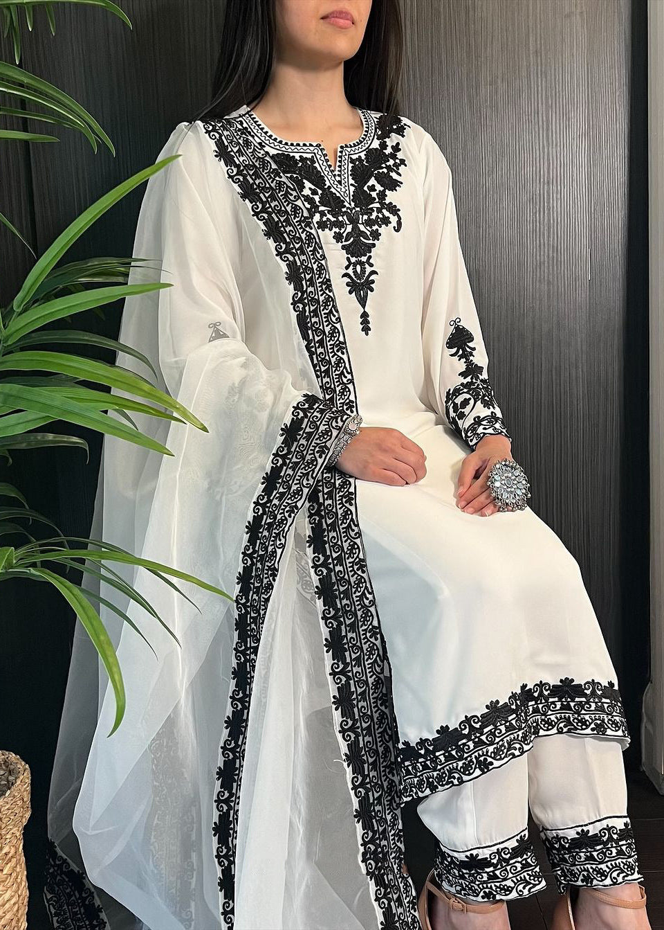 Organza Embroidered Elegance Set