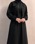 Urban Utility Fleece Two-Piece Dress & Zip Jacket Set