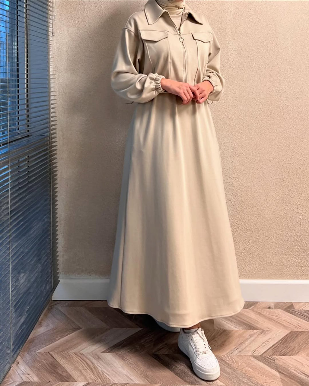 Urban Utility Fleece Two-Piece Dress & Zip Jacket Set