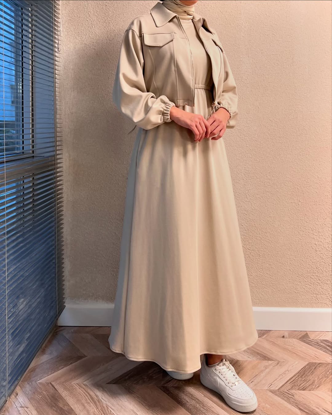 Urban Utility Fleece Two-Piece Dress & Zip Jacket Set