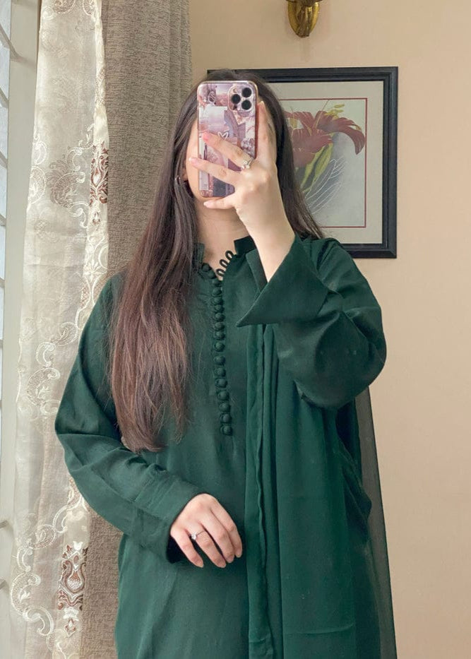 Regal Farshi Silk Ensemble (Stitched) - Shiwani Apparels