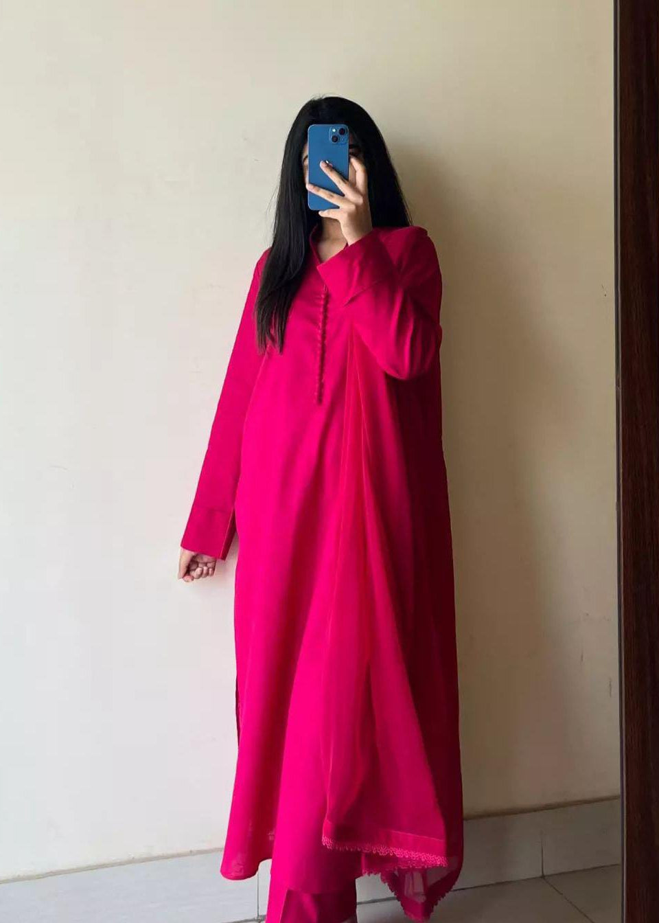 Royal Grace – 3PC Long Shirt Dress - Shiwani Apparels