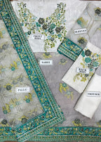 Akbar Aslam Unstitched Replica Saree Set