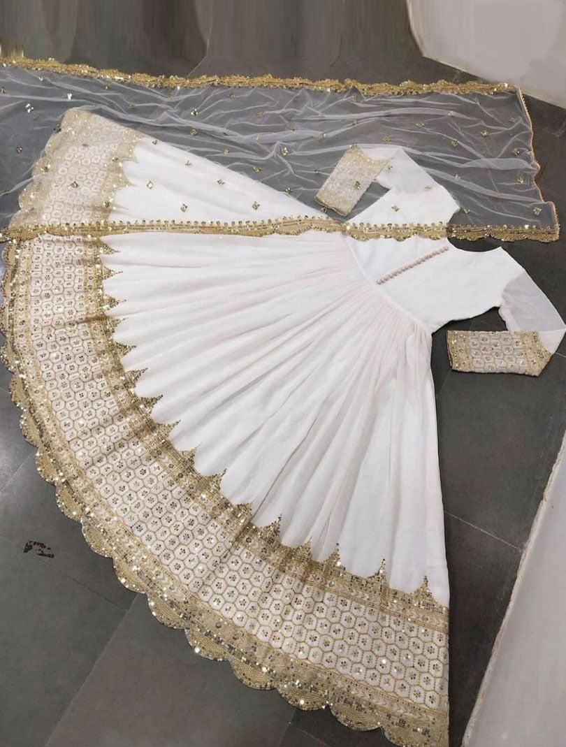 Midnight Star Chiffon 3Piece Suite Heavily Embroidered Sitara Work