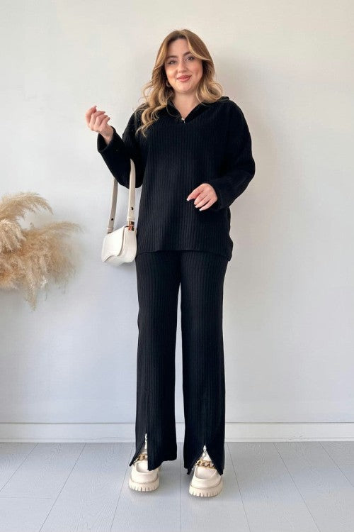 Zipper Highneck 2Piece Winter Set