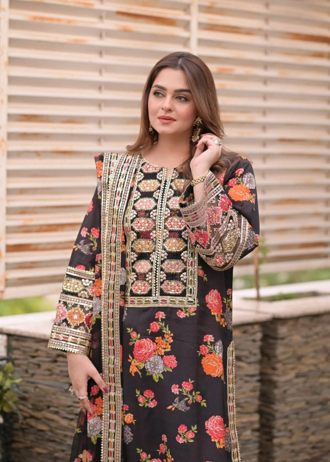 Aneela’s Printed 3 Piece Suit  Premium