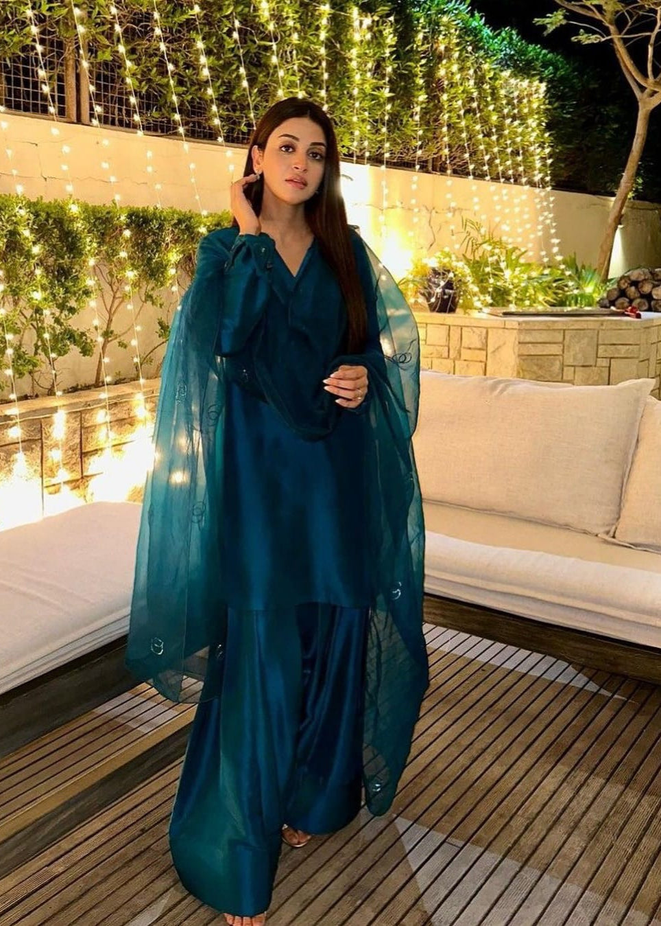 Regal Farshi Silk Ensemble (Stitched)