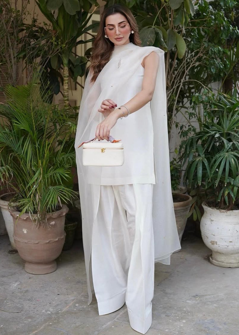 Regal Farshi Silk Ensemble (Stitched) - Shiwani Apparels