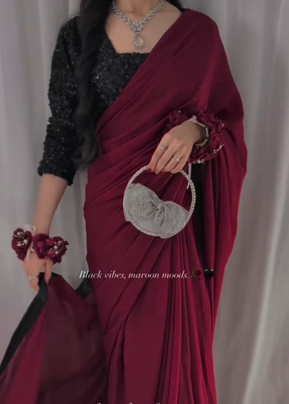Shamoz Silk Saree  Ready to Wear Elegance