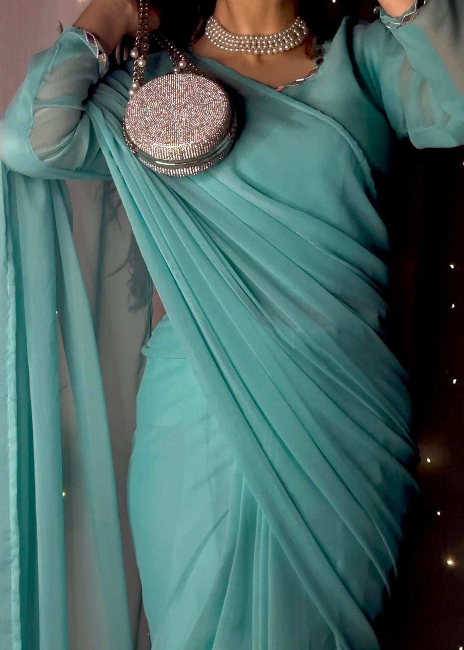 Mirror Chiffon Saree