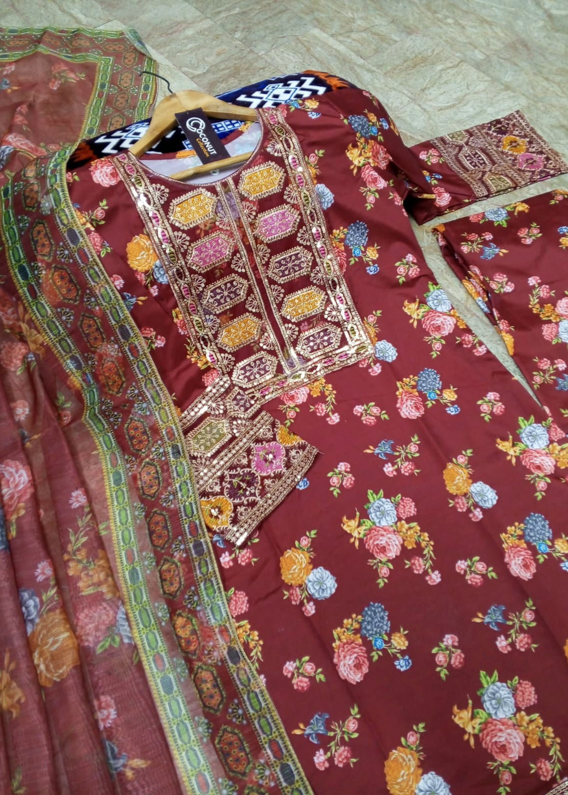 Aneela’s Printed 3 Piece Suit  Premium