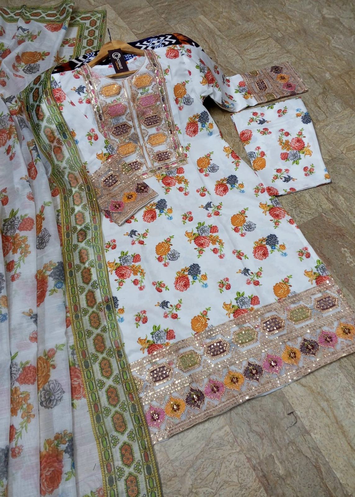 Aneela’s Printed 3 Piece Suit  Premium