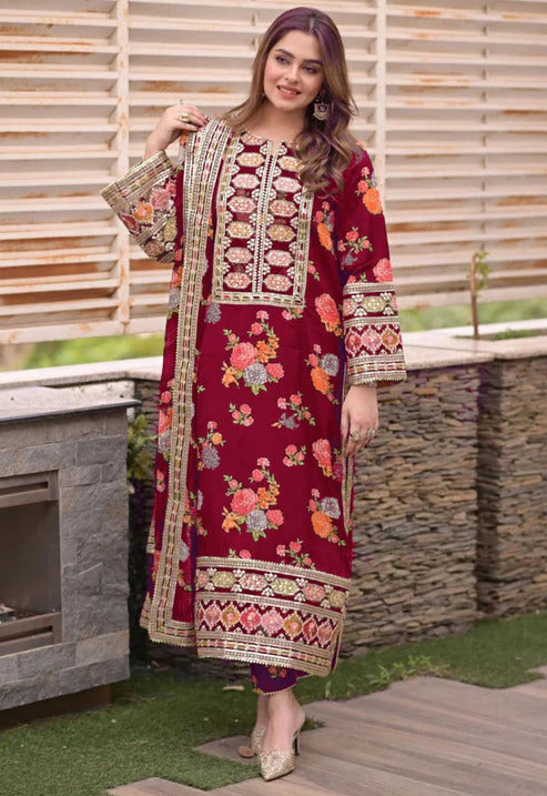 Aneela’s Printed 3 Piece Suit  Premium