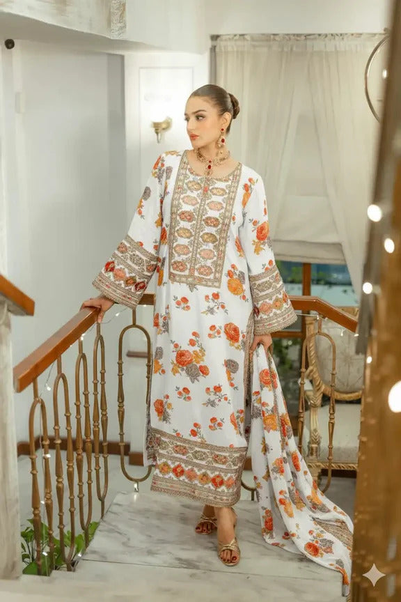 Aneela’s Printed 3 Piece Suit  Premium