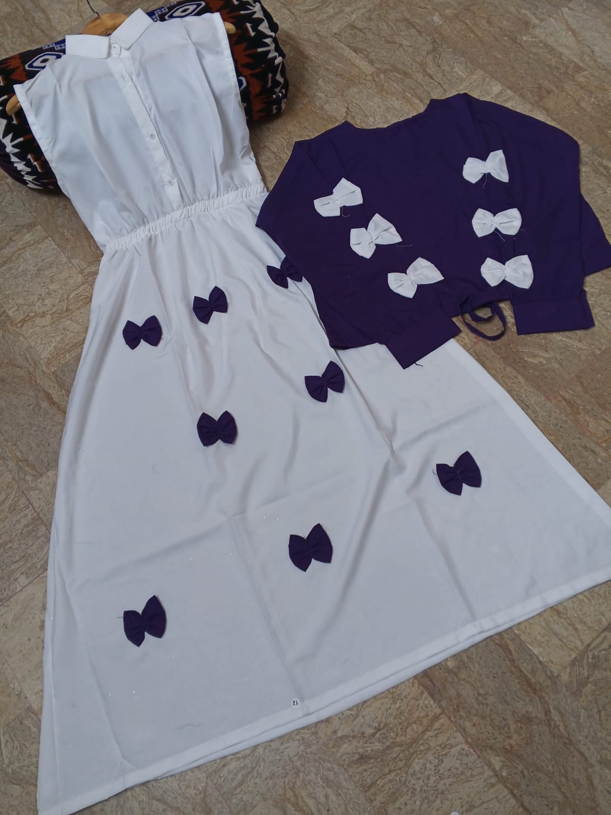 Elegant Bow Maxi 2PC Party Wear Set for Women | Chic Formal Dress