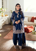 Embroidered 3 Piece Silk Farshi Shalwar Set  Formal Pakistani Suit