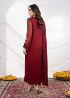 Front Neck Sequence Embroidered 3 Piece Suit