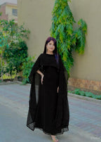 Chiffon Royal Grace Cape Shawl Dress - Shiwani Apparels