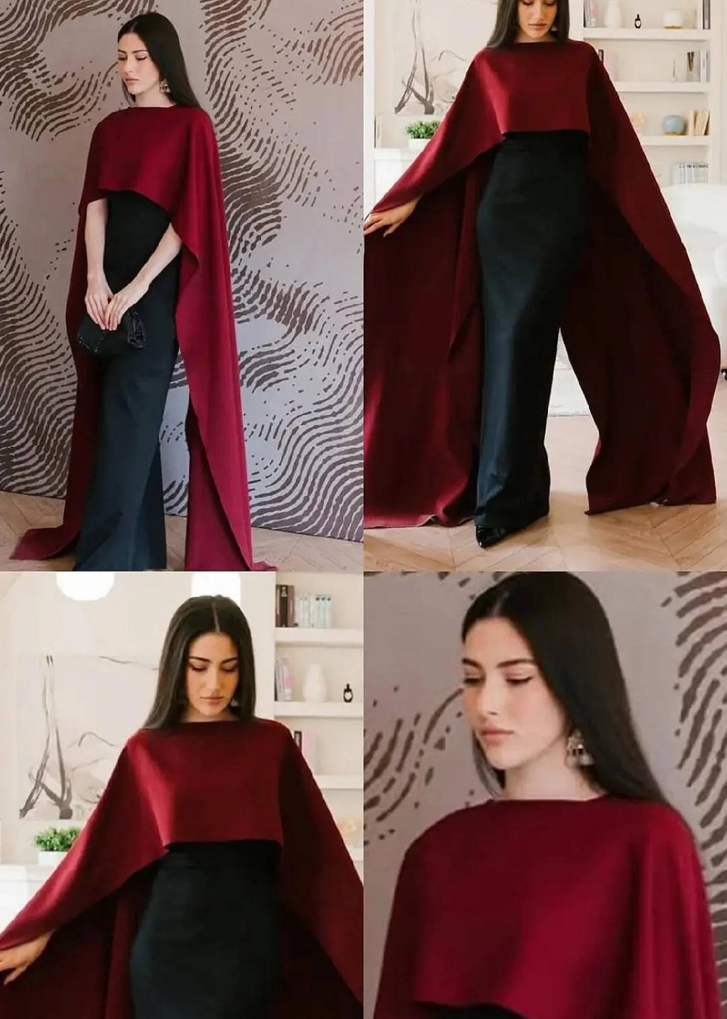 Royal Grace Cape Shawl Dress